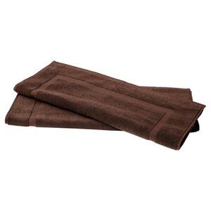 Joy CleanBoss 2Piece USA Grown Cotton Luxe Bathroom Tub Mats Chocolate Brown NEW
